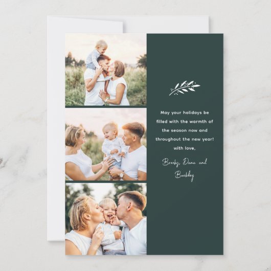 Eenvoudig script Vrolijk tijdperk Foto Kerstmis Feestdagenkaart (Achterkant)