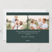 Eenvoudig script Vrolijk tijdperk Foto Kerstmis Feestdagenkaart (Achterkant)