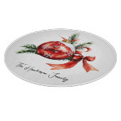 Eenvoudig Script Waterverf Kerstversiering Snijplank (Hoek)