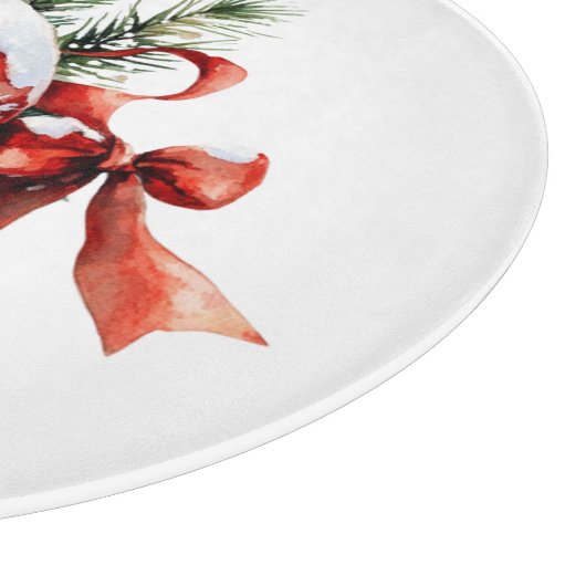 Eenvoudig Script Waterverf Kerstversiering Snijplank (Hoek)