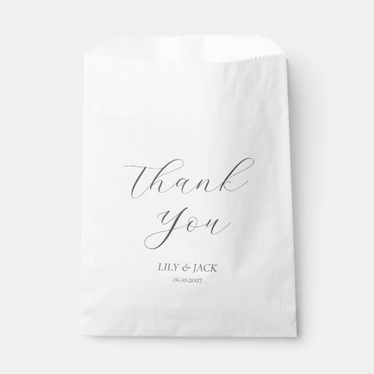 Eenvoudig Script Wedding Bedankt Favoriete Tas Bedankzakje (Voorkant)