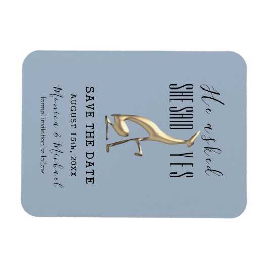 Eenvoudig Script Wedding sparen de Uitnodiging van Magneet (Horizontaal)