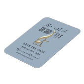 Eenvoudig Script Wedding sparen de Uitnodiging van Magneet (Linkerzijde)