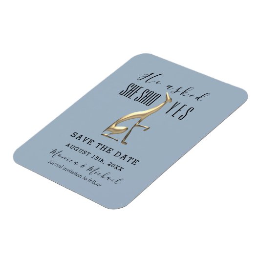 Eenvoudig Script Wedding sparen de Uitnodiging van Magneet (Linkerzijde)