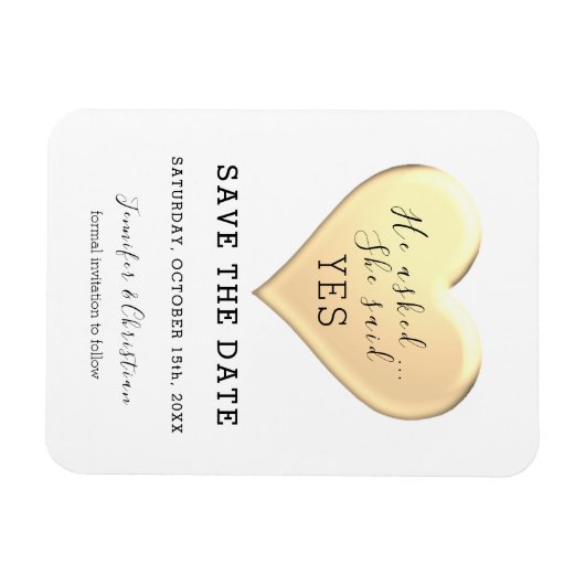 Eenvoudig Script Wedding sparen de Uitnodiging van Magneet (Horizontaal)