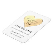 Eenvoudig Script Wedding sparen de Uitnodiging van Magneet (Linkerzijde)