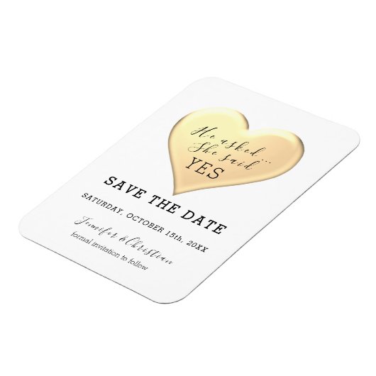 Eenvoudig Script Wedding sparen de Uitnodiging van Magneet (Linkerzijde)