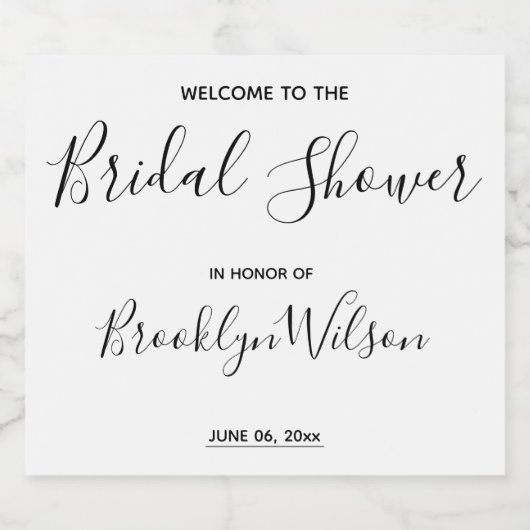 Eenvoudig Script Welcome Vrijgezellenfeest Sparkling Wijnetiket (Enkel label)