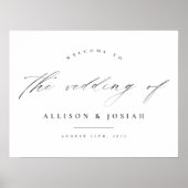 Eenvoudig Script White Budget Weduwen Welkom Poster (Voorkant)