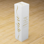 Eenvoudig script - Wit & Goud Wijn<br><div class="desc">Eenvoudig script - White & Gold Wine Box van de Visitekaartje Store.</div>