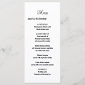 Eenvoudig script wit trouwmenu menu (Voorkant)