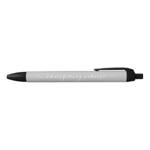 Eenvoudig script - Zilver en wit - Bedrijf/Gebeurt Zwarte Inkt Pen