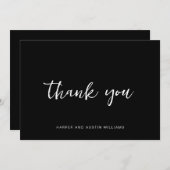 Eenvoudig script zwart bedankt (Voorkant / Achterkant)