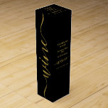 Eenvoudig script - Zwart & Goud Wijn<br><div class="desc">Eenvoudig script - Black & Gold Wine Box van The Visitekaartje Store.</div>