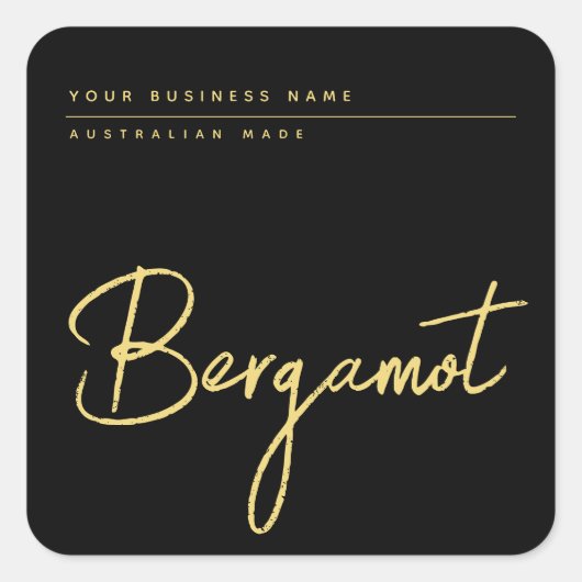 Eenvoudig script zwart potje product label (Voorkant)