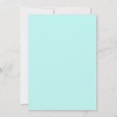 Eenvoudig script zwart & turquoise minimalistische bedankkaart (Achterkant)