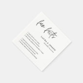 Eenvoudig Script Zwart Wit Bruiloft Interessante F Servet (Hoek)