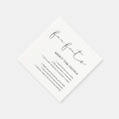 Eenvoudig Script Zwart Wit Bruiloft Interessante F Servet (Hoek)