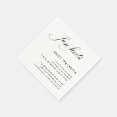Eenvoudig Script Zwart Wit Bruiloft Interessante F Servet (Hoek)