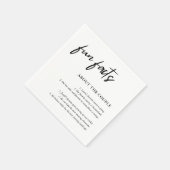 Eenvoudig Script Zwart Wit Bruiloft Interessante F Servet (Hoek)
