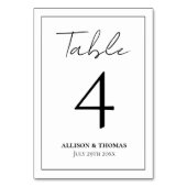 Eenvoudig script zwart-wit kaart (Achterkant)