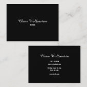 Eenvoudig script Zwart-wit Professional Visitekaartje (Voorkant / Achterkant)