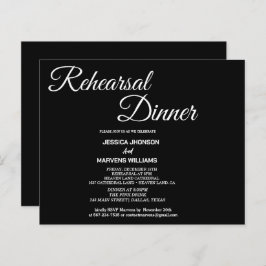 Eenvoudig script zwarte repetitie diner invititie