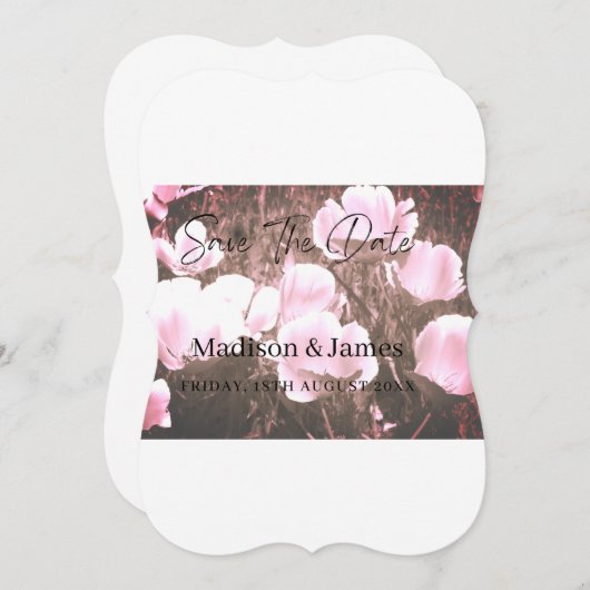 Eenvoudig scriptbudget Sla de datumuitnodigingen o Save The Date (Voorkant / Achterkant)