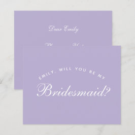 Eenvoudig scriptbudget voor Lavender Bridesmaid
