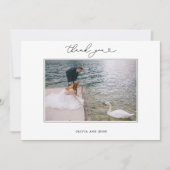 Eenvoudig scripthart Hartelijk dank voor uw trouwf Bedankkaart (Voorkant)