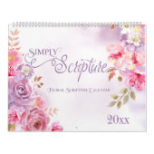 Eenvoudig Scripting Floral Calendar Kalender (Hoes)