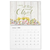Eenvoudig Scripting Floral Calendar Kalender (Jan 2026)