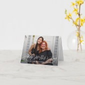 Eenvoudig Scripting Happy Moederdag-fotokaart Kaart (Gele Bloem)