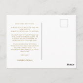 Eenvoudig scriptweddenschap Hartelijk dank Briefkaart (Achterkant)