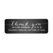 Eenvoudig scriptweddenschap Hartelijk dank Etiket (Voorkant)