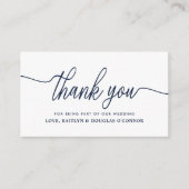 Eenvoudig scriptweddenschap Hartelijk dank Informatiekaartje (Voorkant)