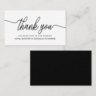 Eenvoudig scriptweddenschap Hartelijk dank Informatiekaartje