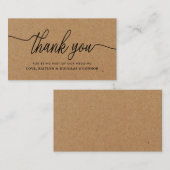 Eenvoudig scriptweddenschap Hartelijk dank Informatiekaartje (Voorkant / Achterkant)