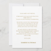 Eenvoudig scriptweddenschap Hartelijk dank Kaart (Achterkant)