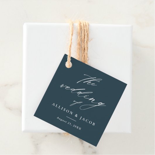 Eenvoudig scriptweddenschap Hartelijk dank voor la Bedankjes Labels (In situ)