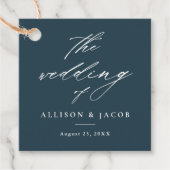 Eenvoudig scriptweddenschap Hartelijk dank voor la Bedankjes Labels (Voorkant)