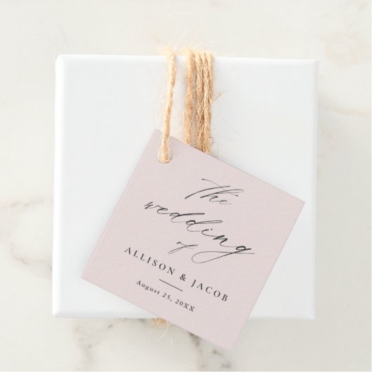 Eenvoudig scriptweddenschap Hartelijk dank voor la Bedankjes Labels (In situ)