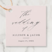 Eenvoudig scriptweddenschap Hartelijk dank voor la Bedankjes Labels (Voorkant)