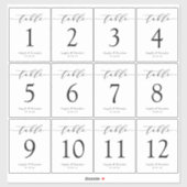 Eenvoudig scriptweddenschap Wijnflesje Sticker (Vel)