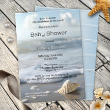 Eenvoudig Seashell Beach Baby shower