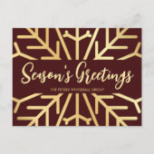 Eenvoudig Seizoen Sneeuwschilferige goudmakerij Briefkaart (Voorkant)