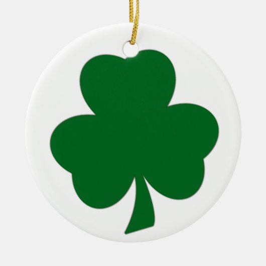 Eenvoudig Shamrock keramisch Ornament (Voorkant)