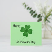 Eenvoudig shamrock-ontwerp briefkaart (Staand voorkant)