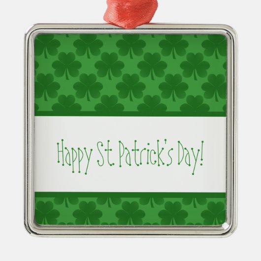 Eenvoudig Shamrocks Premium Square Ornament (Voorkant)