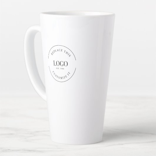 Eenvoudig show van de Handel geeft weg BedrijfsQR  Latte Mok (Linkerhoek)